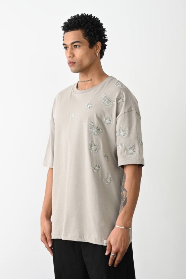BUTTERFLY T-SHIRT - BEIGE