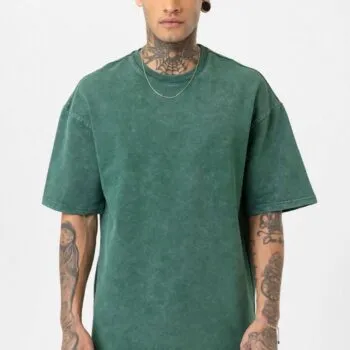 IMG_6196 WASHED T-SHIRT - GREEN