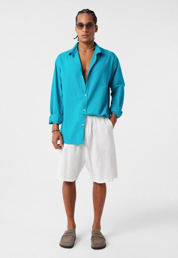 LINEN SHIRT - OCEAN