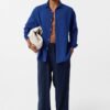 LINEN SHIRT - NAVY