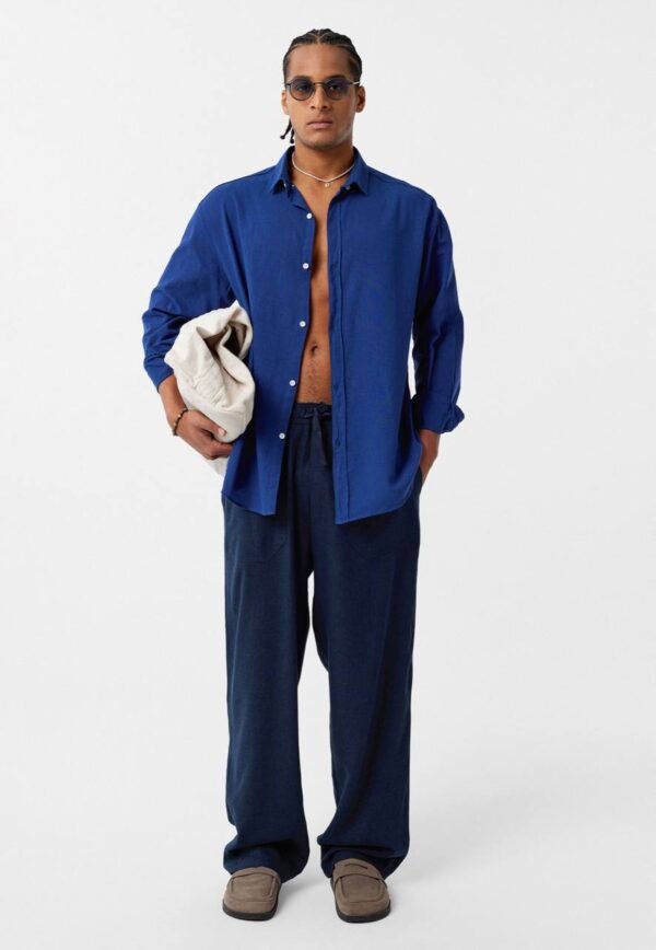 LINEN SHIRT - NAVY