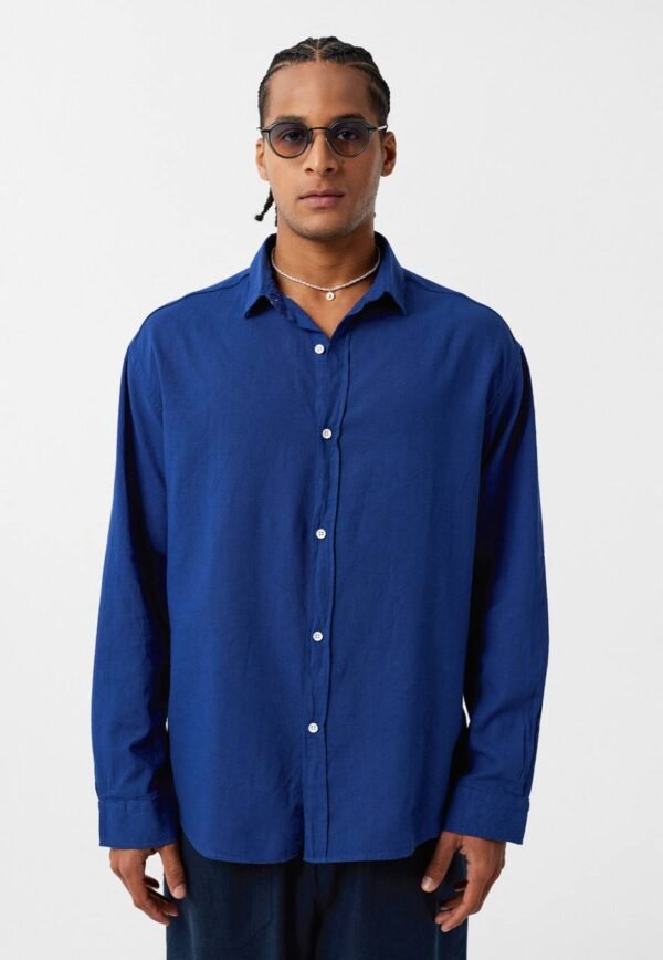 LINEN SHIRT - NAVY