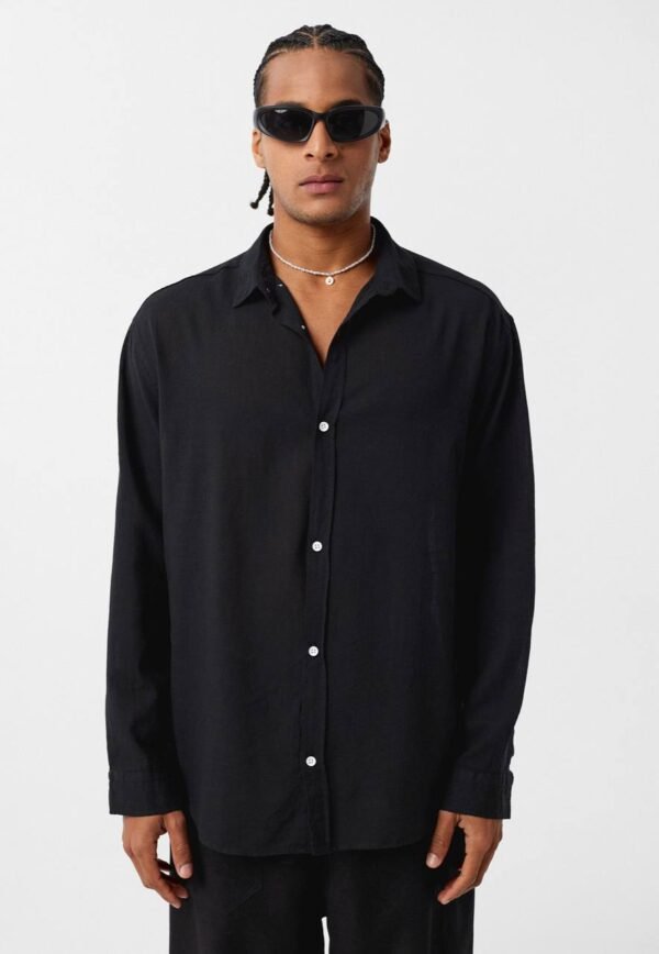 LINEN SHIRT - BLACK