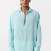 LINEN SHIRT - LIGHT GREEN
