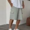CARGO SHORT JEANS - MINT GREEN