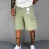 CARGO SHORT JEANS - SERENE GREEN