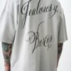 JEALOUSY BURNS T-SHIRT - WASHED GREY