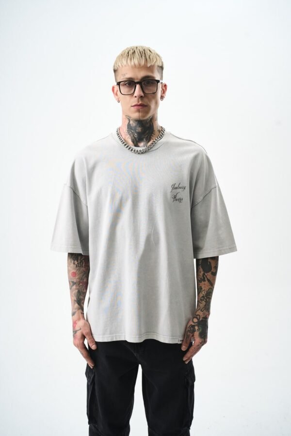 JEALOUSY BURNS T-SHIRT - WASHED GREY