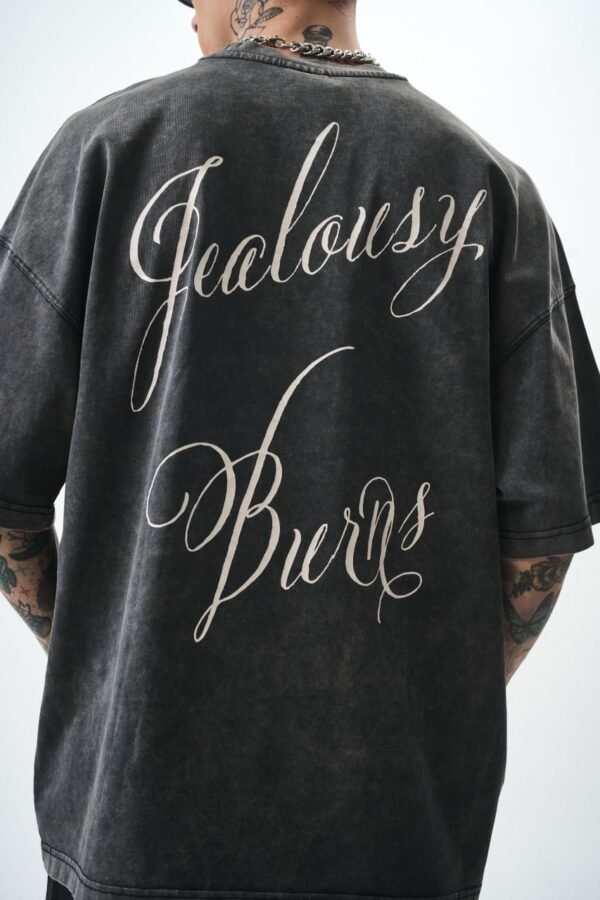 JEALOUSY BURNS T-SHIRT - WASHED BLACK