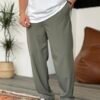 Screenshot COTTON PLEATED TROUSERS - OLIVE