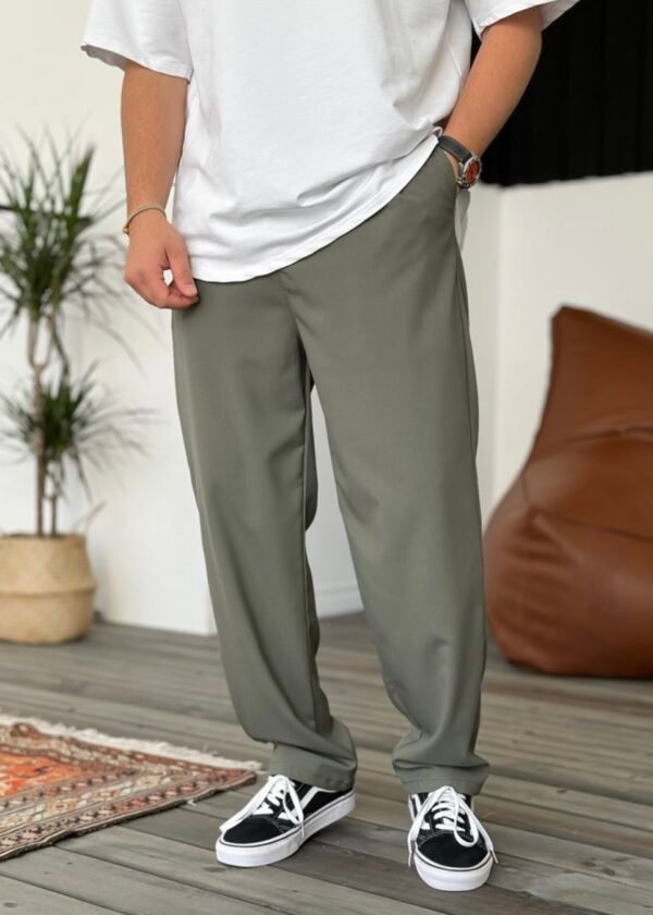 Screenshot COTTON PLEATED TROUSERS - OLIVE