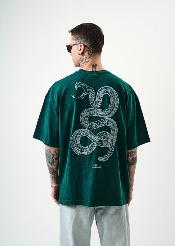 Screenshot SNAKE WASHED T-SHIRT - GREEN