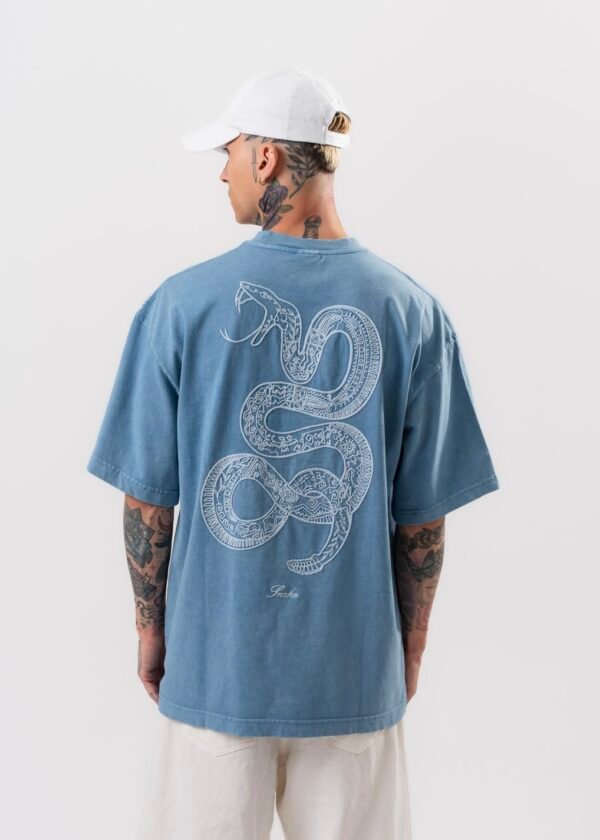Screenshot SNAKE WASHED T-SHIRT - BLUE