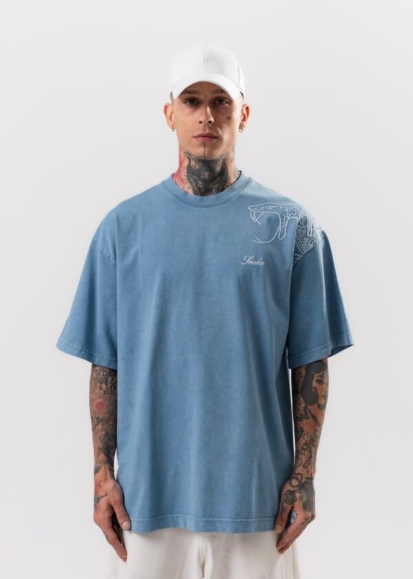 Screenshot SNAKE WASHED T-SHIRT - BLUE