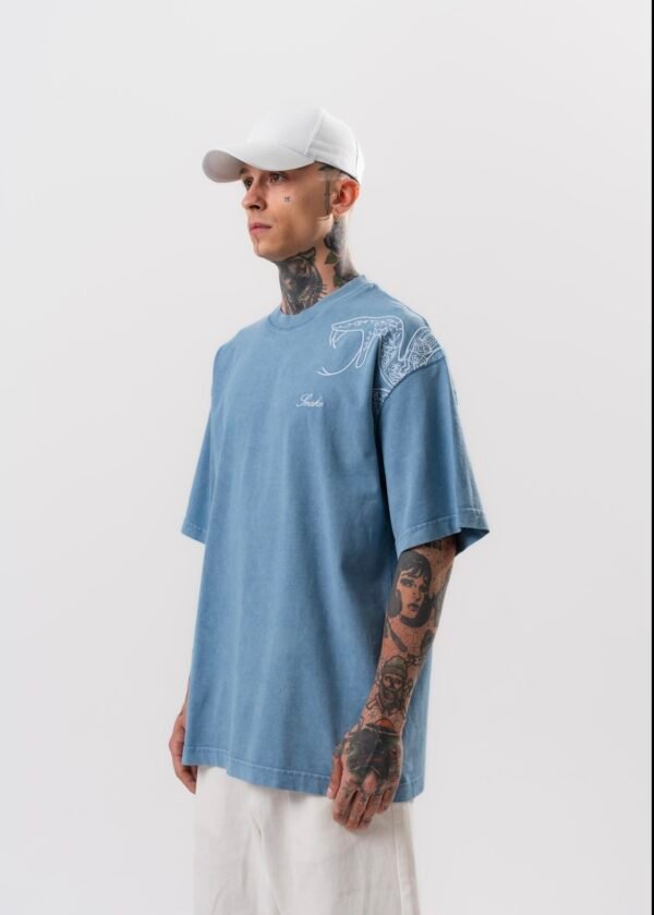 Screenshot SNAKE WASHED T-SHIRT - BLUE
