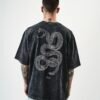Screenshot SNAKE WASHED T-SHIRT - BLACK