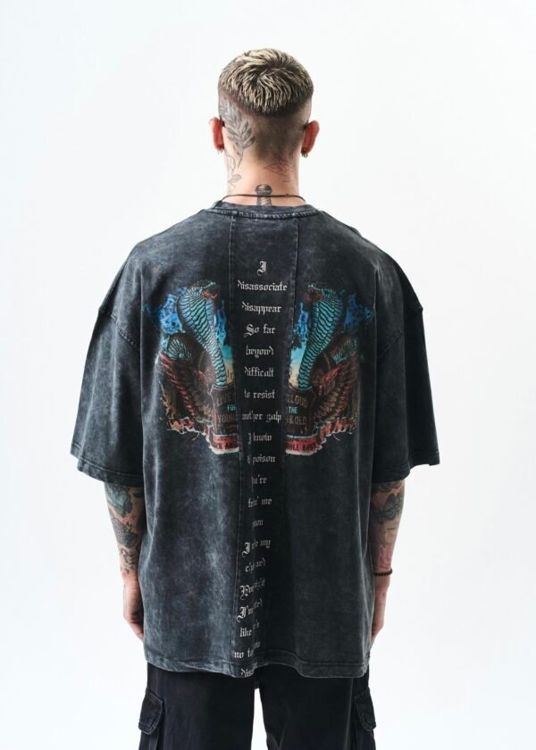 POISON WASHED T-SHIRT - BLACK