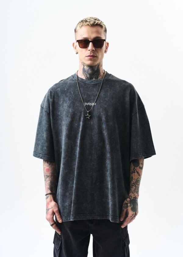 POISON WASHED T-SHIRT - BLACK
