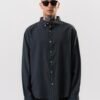 LINEN - COTTON SHIRT - BLACK