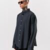 LINEN - COTTON SHIRT - BLACK
