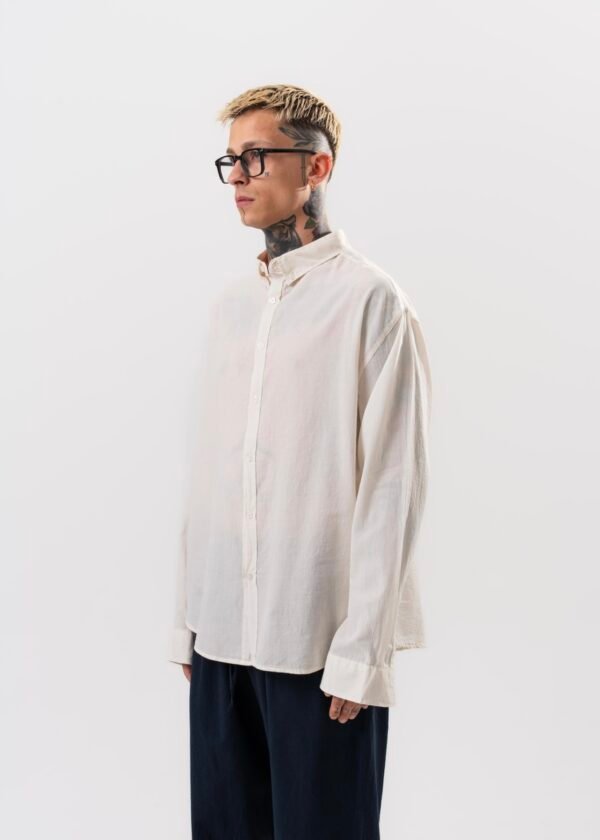 LINEN - COTTON SHIRT - OFF WHITE