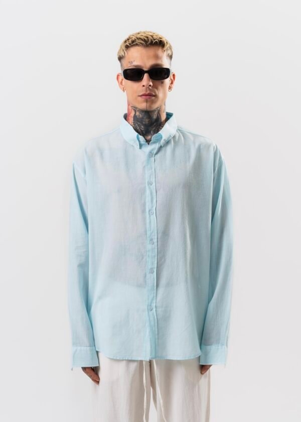 LINEN - COTTON SHIRT - BLUE
