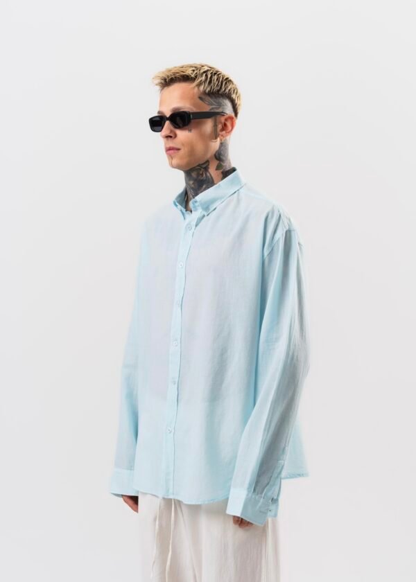 LINEN - COTTON SHIRT - BLUE