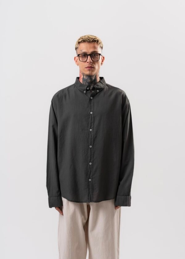 LINEN - COTTON SHIRT - OLIVE
