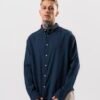 LINEN - COTTON SHIRT - NAVY