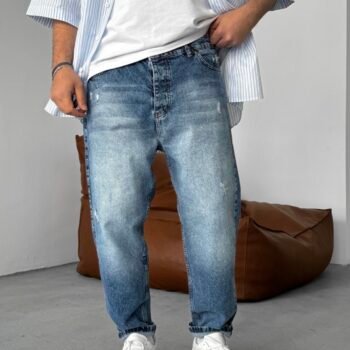 BOYFRIEND RIPPED JEANS - STONE WASH