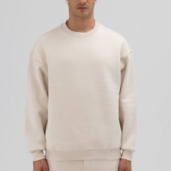 IMG_8591 ESSENTIAL SWEATSHIRT - BEIGE
