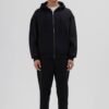ESSENTIAL ZIPPER HOODIE - BLACK