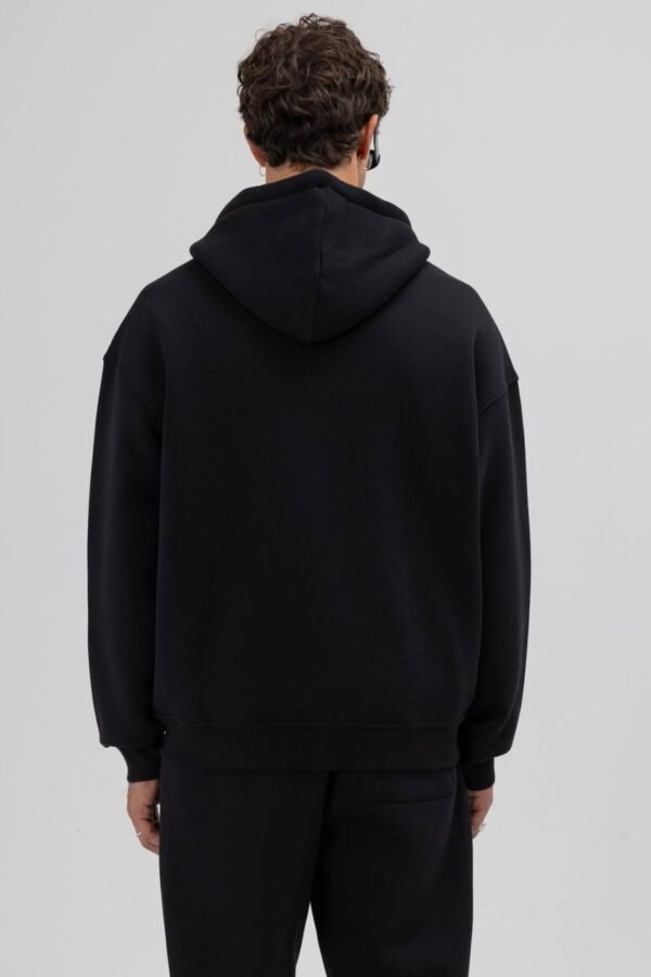 ESSENTIAL ZIPPER HOODIE - BLACK