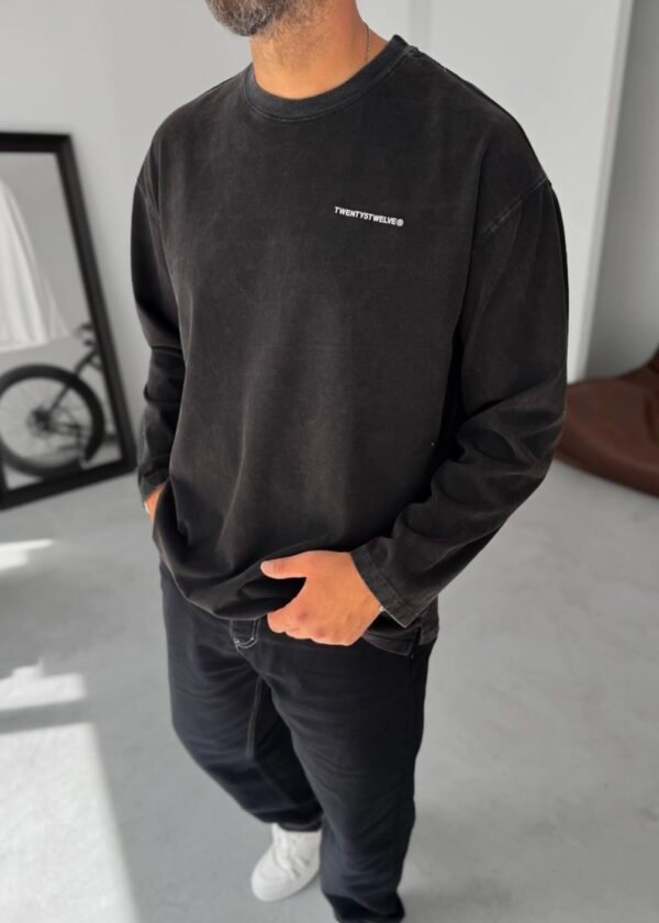 WASHED SWEATSHIRT - BLACK