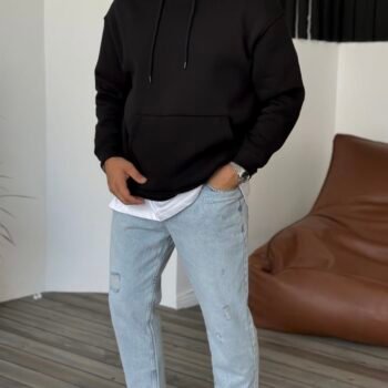 Screenshot UNLINED ESSENTIAL HOODIE - BLACK