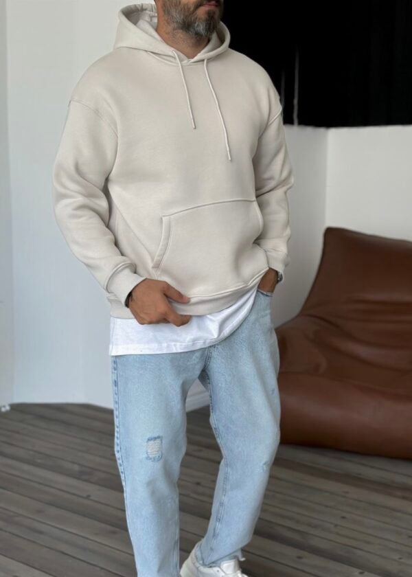 UNLINED ESSENTIAL HOODIE - GREY