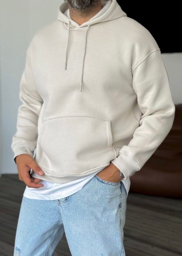 UNLINED ESSENTIAL HOODIE - GREY