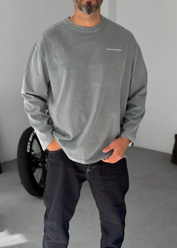 WASHED SWEATSHIRT - GREY