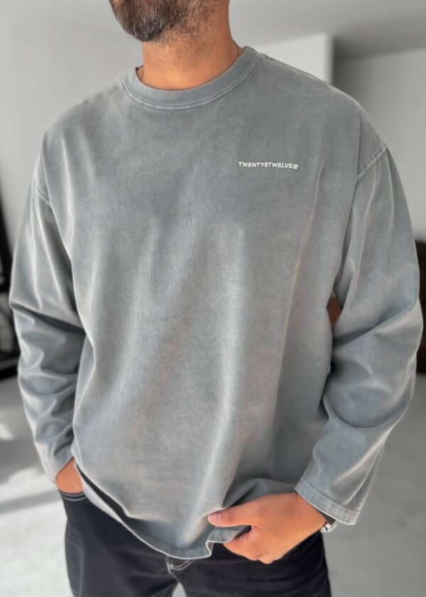 WASHED SWEATSHIRT - GREY