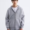ESSENTIAL ZIPPER HOODIE - GREY