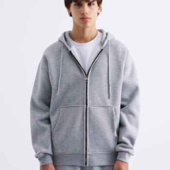 IMG_8746 ESSENTIAL ZIPPER HOODIE - GREY