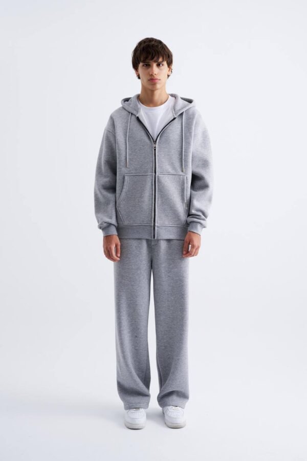 ESSENTIAL ZIPPER HOODIE - GREY