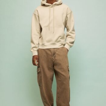 IMG_8903 UNLINED ESSENTIAL HOODIE - BEIGE