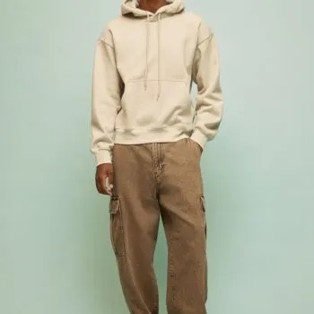 UNLINED ESSENTIAL HOODIE - BEIGE