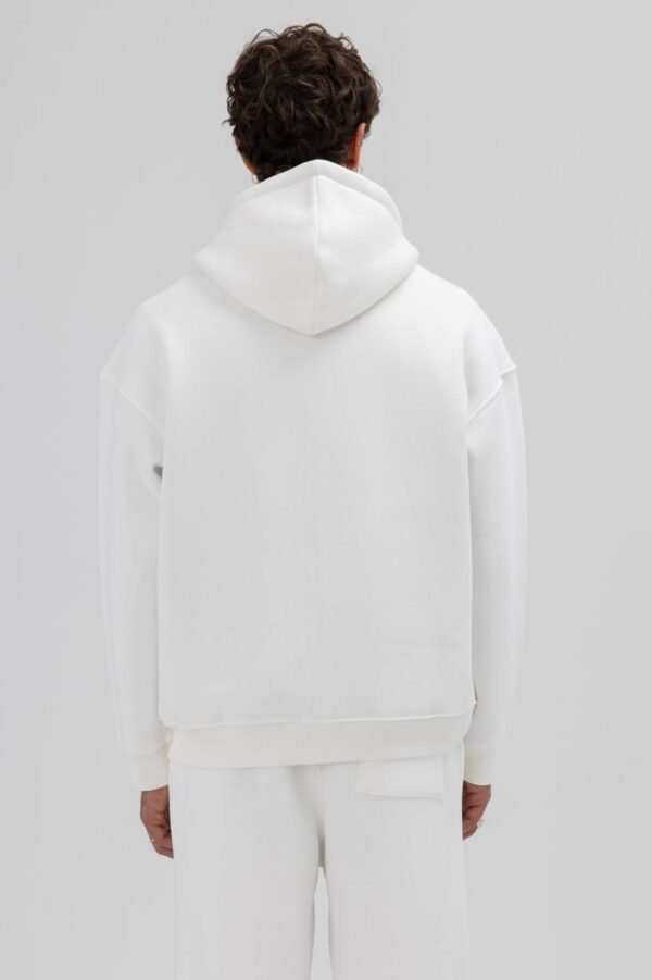 ESSENTIAL ZIPPER HOODIE - WHITE