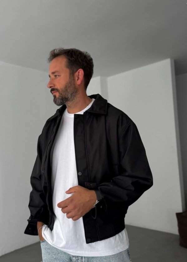 BASIC BUTTON JACKET - BLACK