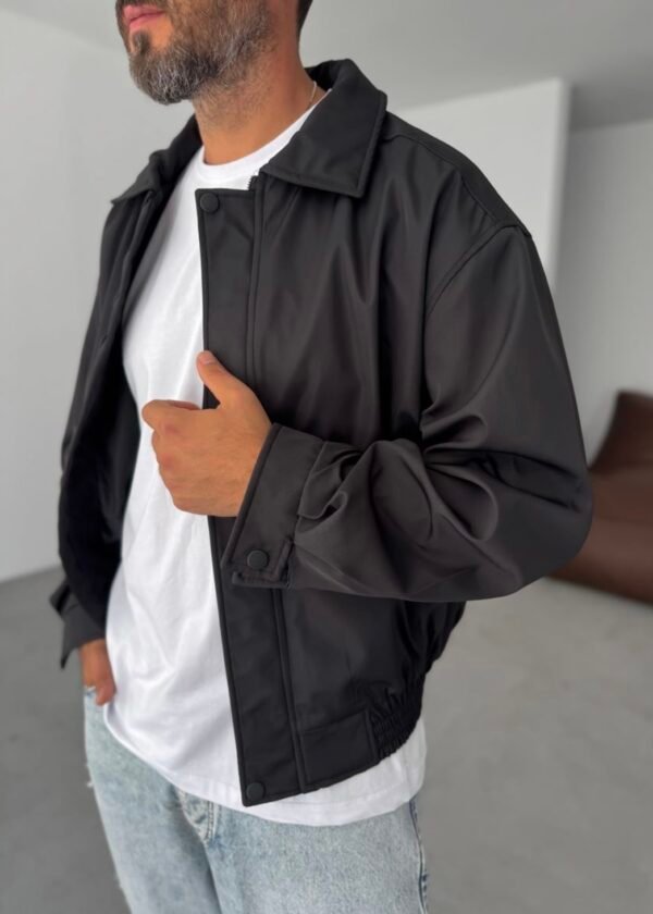 BASIC BUTTON JACKET - BLACK