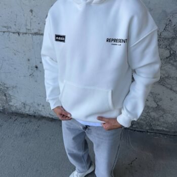 IMG_9047 REPRESENT HOODIE - WHITE