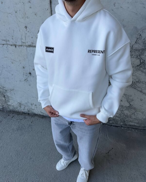 REPRESENT HOODIE - WHITE