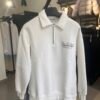 SILENCE HALF ZIPPER SWEATSHIRT - WHITE